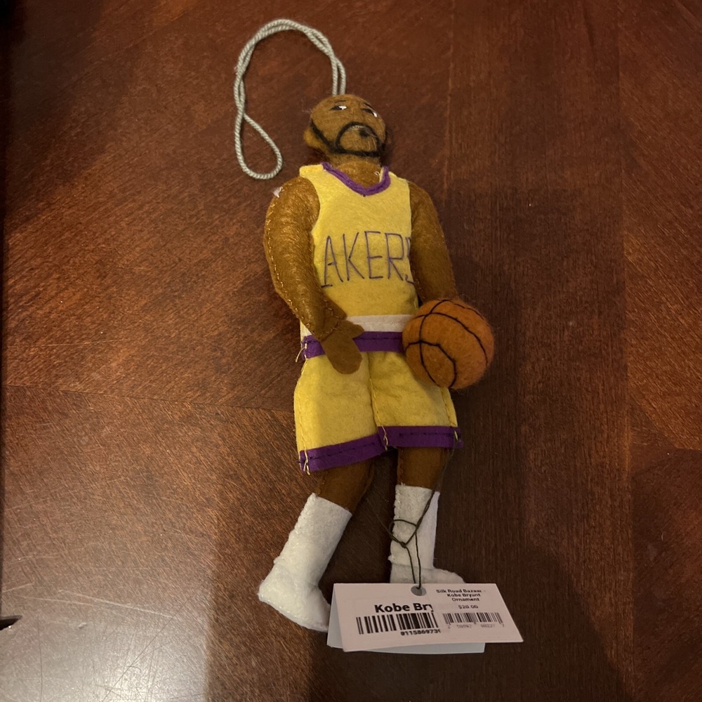 Kobe Bryant Lakers 7" Ornament Hand Made Kyrgyzstan Silk Road Bazar
